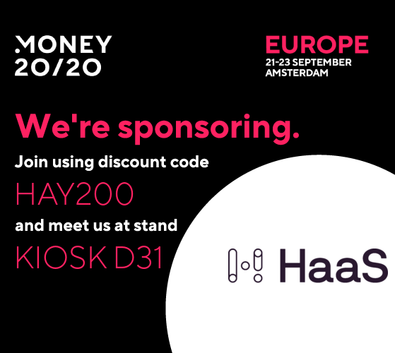 HaaS to be an official sponsor of Money 20/20 Europe in Amsterdam 21-23 September 2021